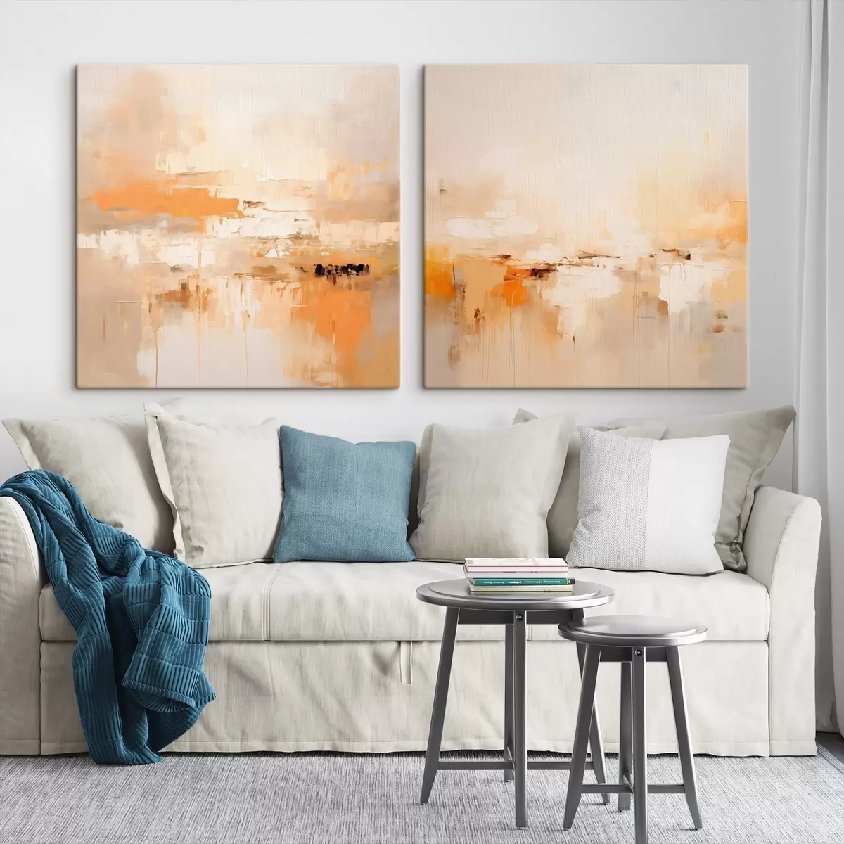 Картина Легка абстрактна картина в осінніх відтінках m00895