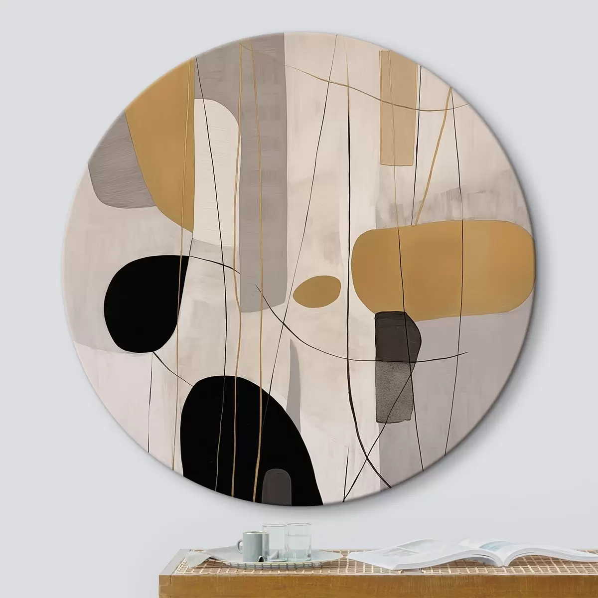 Кругла картина Абстракція r46435