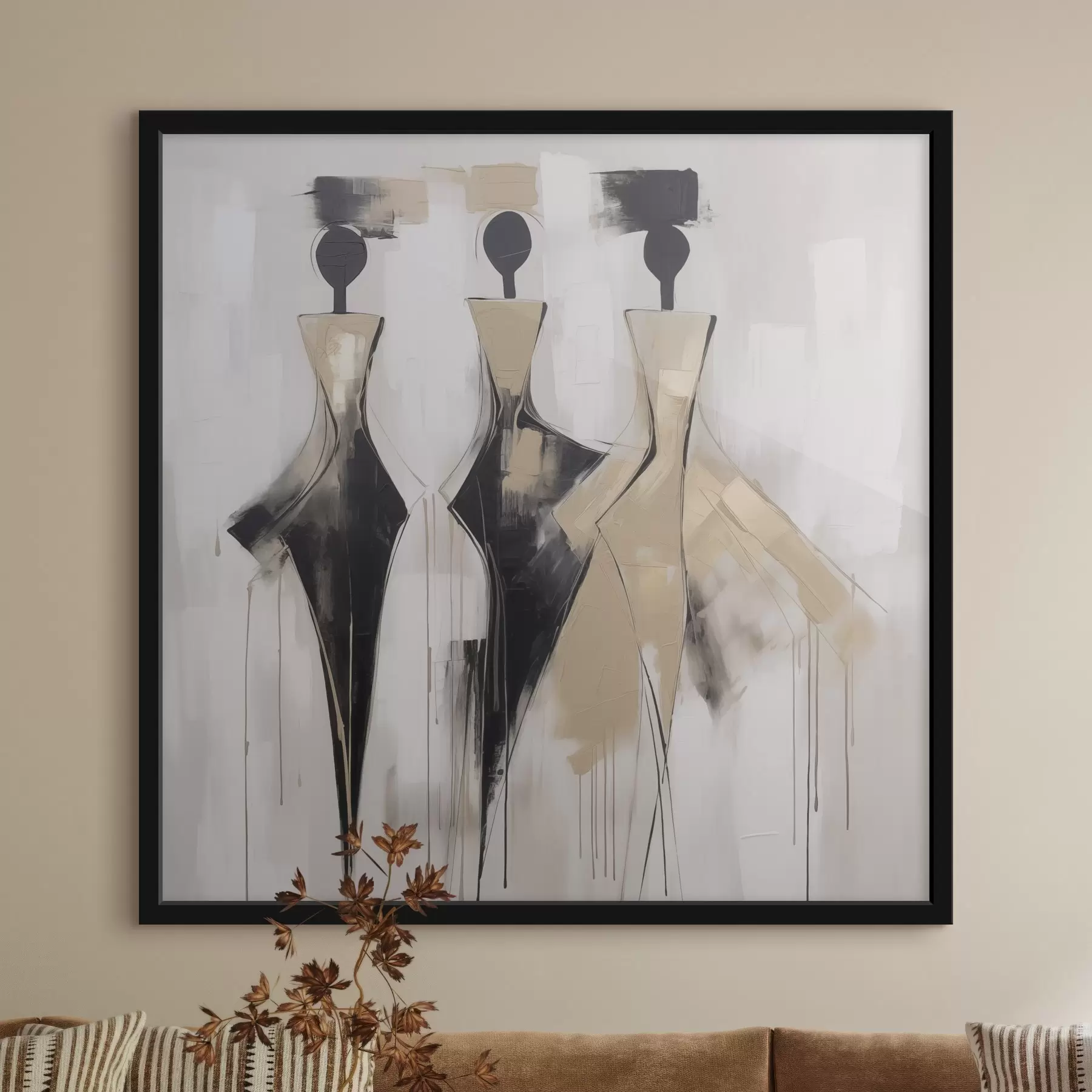 Картина Абстрактні силуети f46436 купити в Україні - art-holst.com.ua Картина Абстрактні силуети f46436