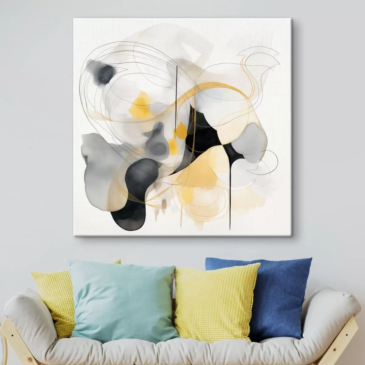 Картина Хаотичні лінії та плями в сучасному стилі s46335