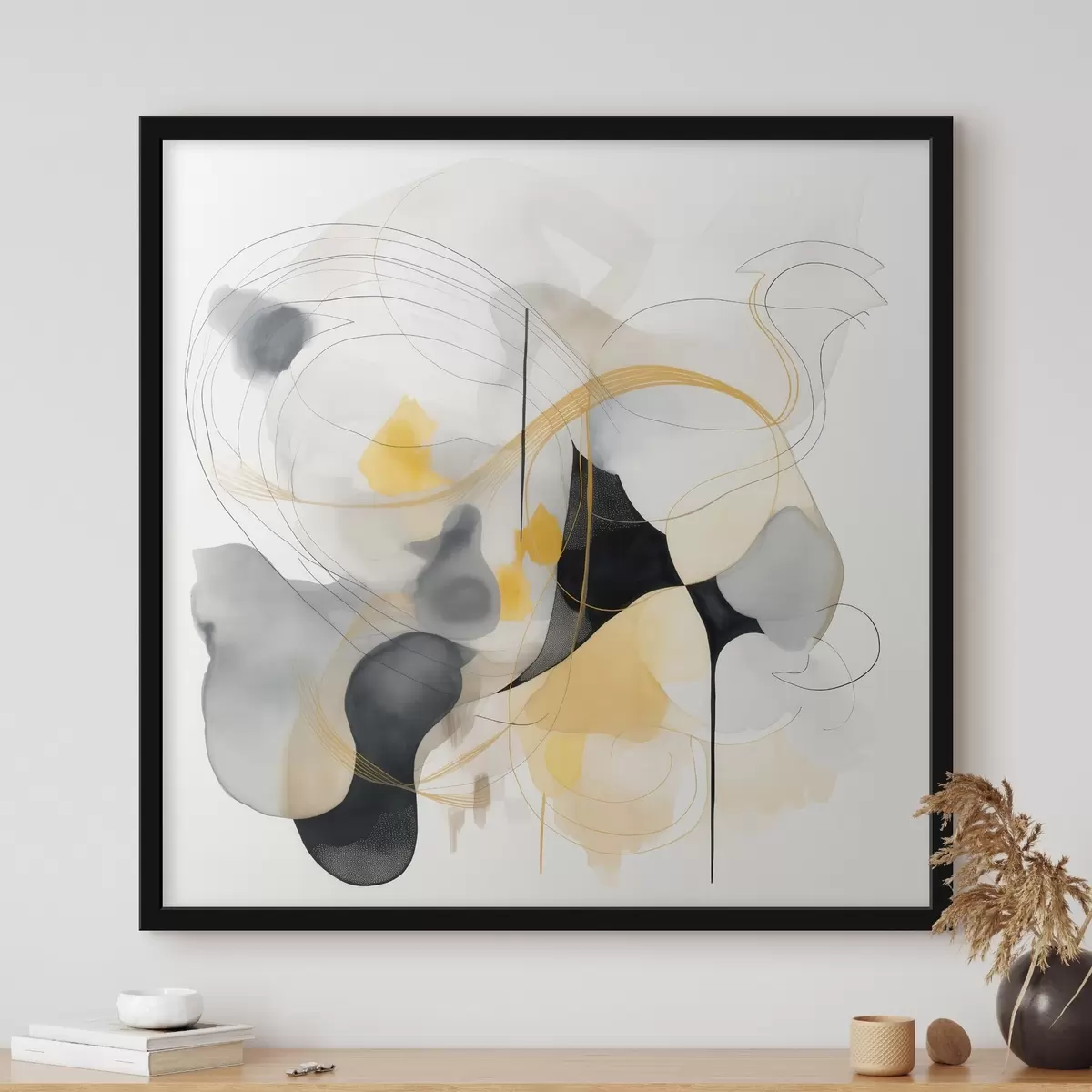 Постер Хаотичні лінії та плями в сучасному стилі f46335 Постер Хаотичні лінії та плями в сучасному стилі f46335