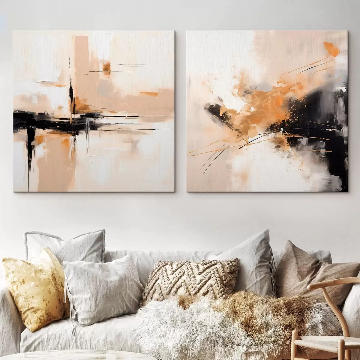 Картина Геометрія та вираження в стилі олійного живопису m00901