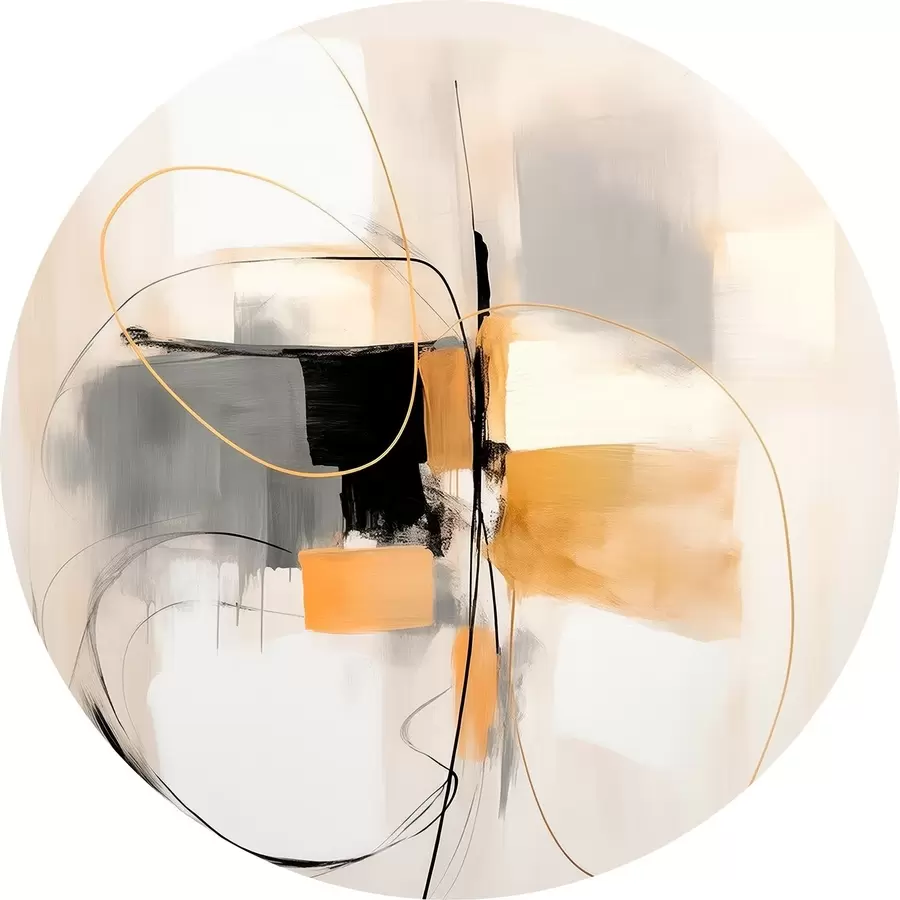 Картина Абстракція, лінії та форми в олійному стилі r46322