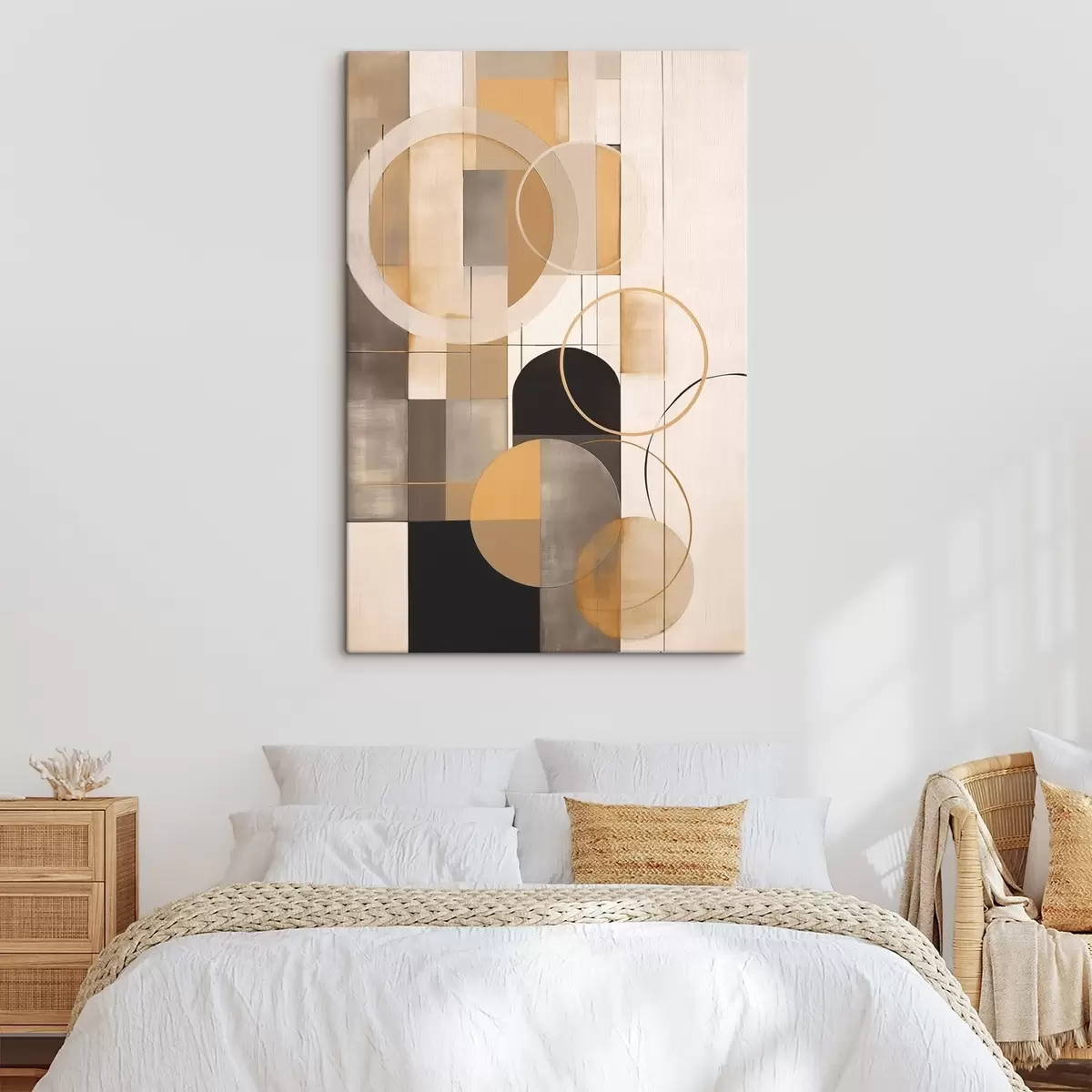 Картина Геометрична абстракція з колами s46359