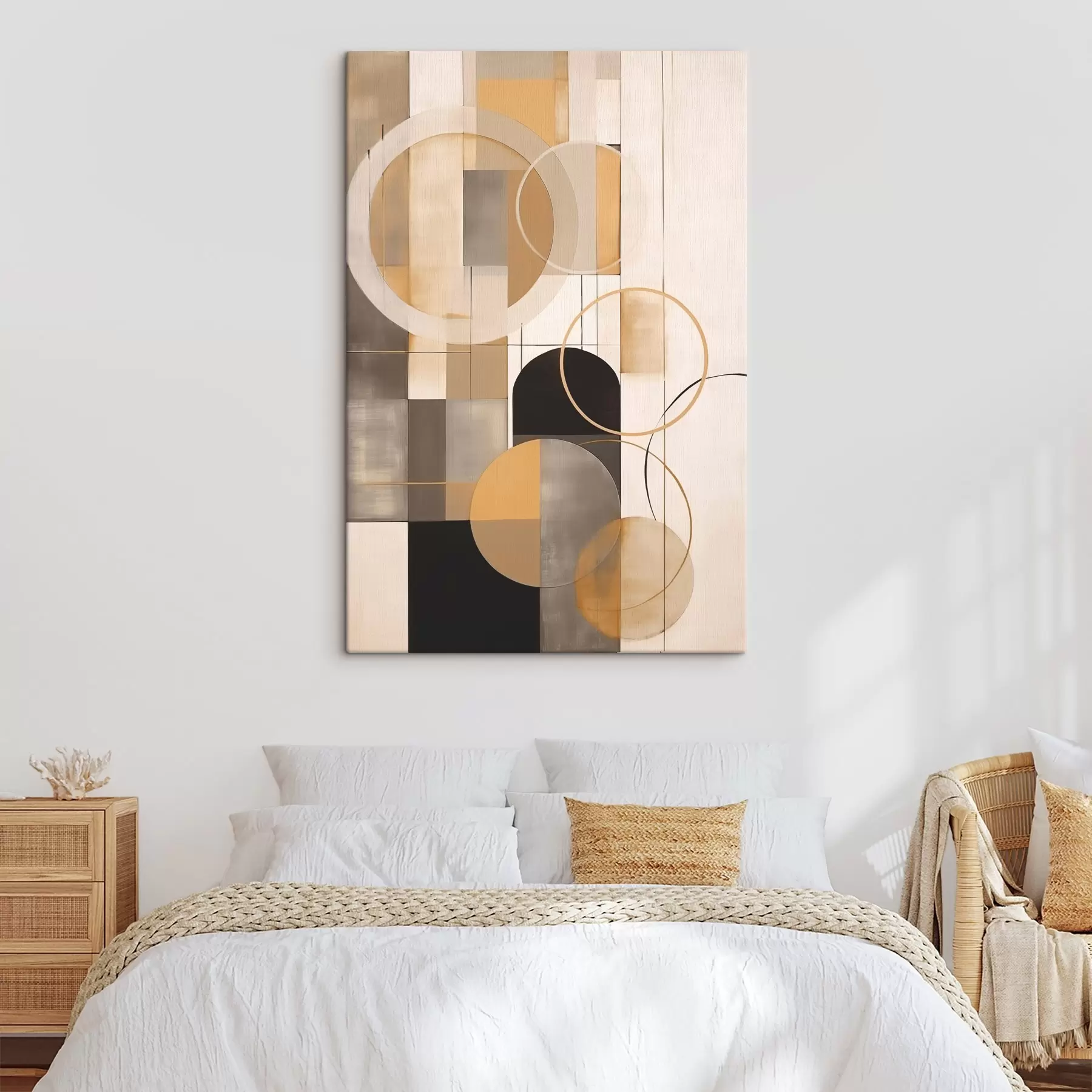 Картина Геометрична абстракція з колами s46359