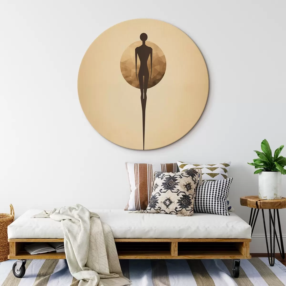 Кругла картина Абстрактний силует r46356