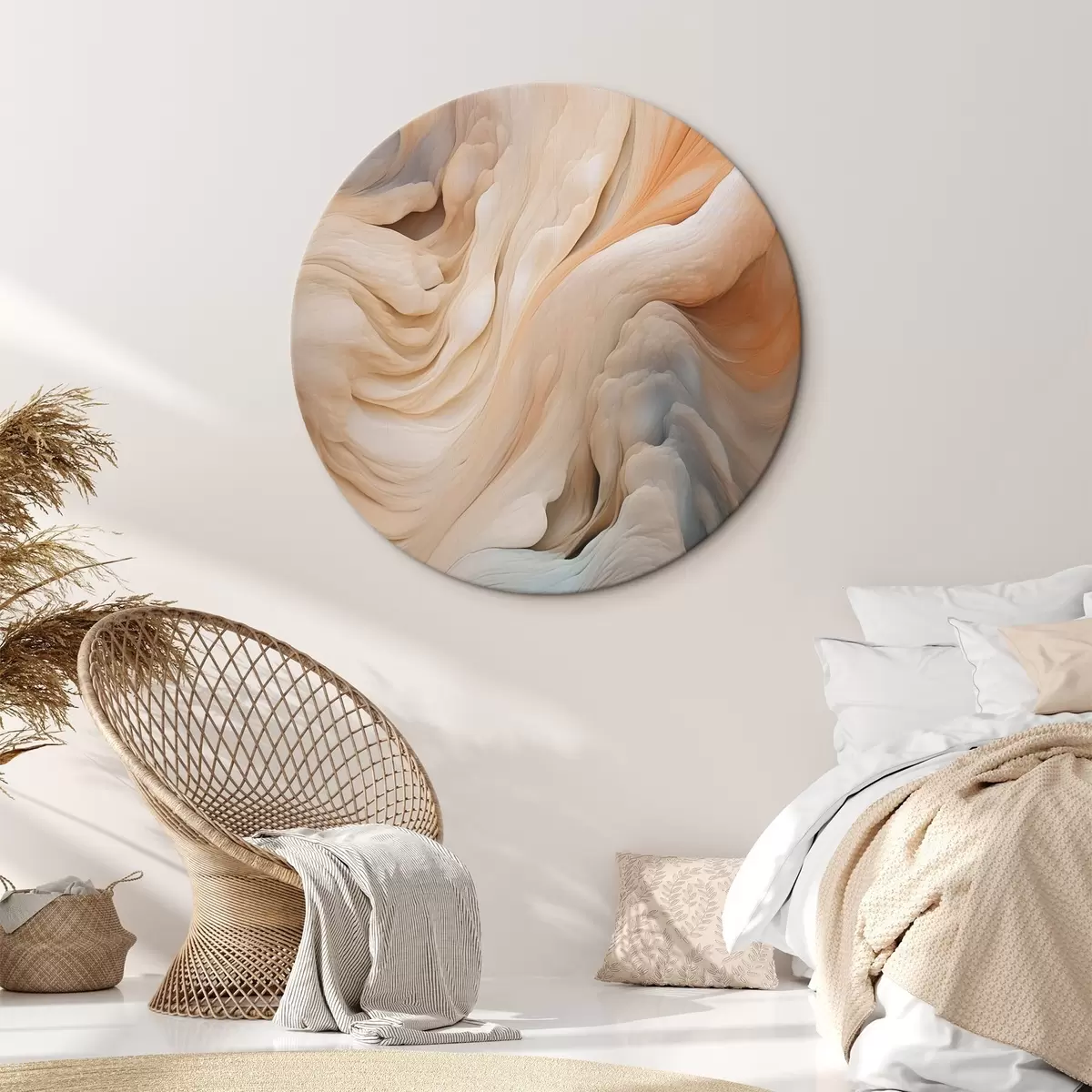 Кругла картина Органічна абстракція r46450