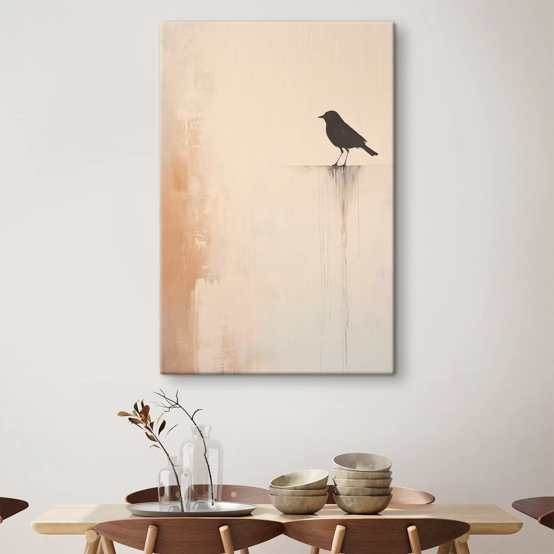 Картина Силует птаха. Абстрактний мінімалізм s46466