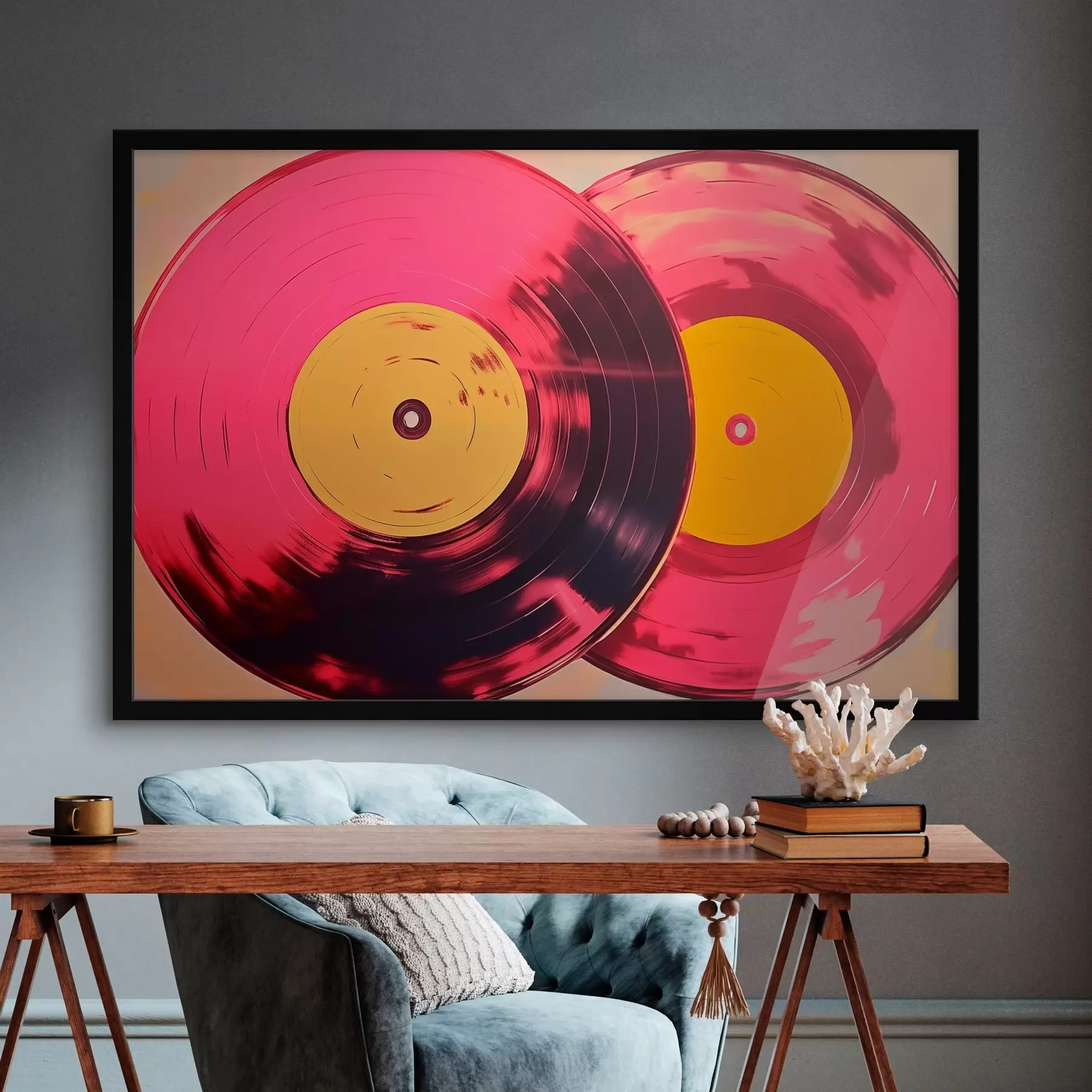 Картина Кольорові вінілові платівки f46459