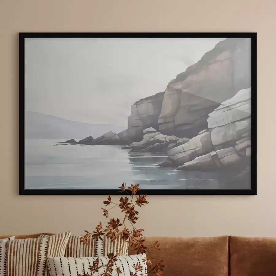 Картина Скелясте узбережжя в тумані f46464