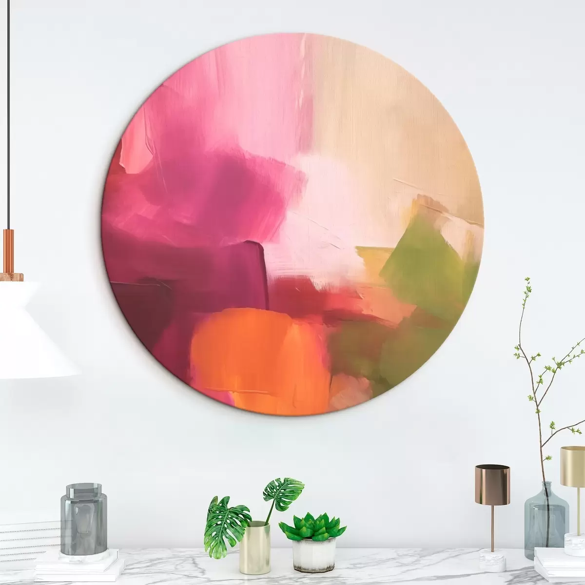 Кругла картина Абстрактний живопис r46460