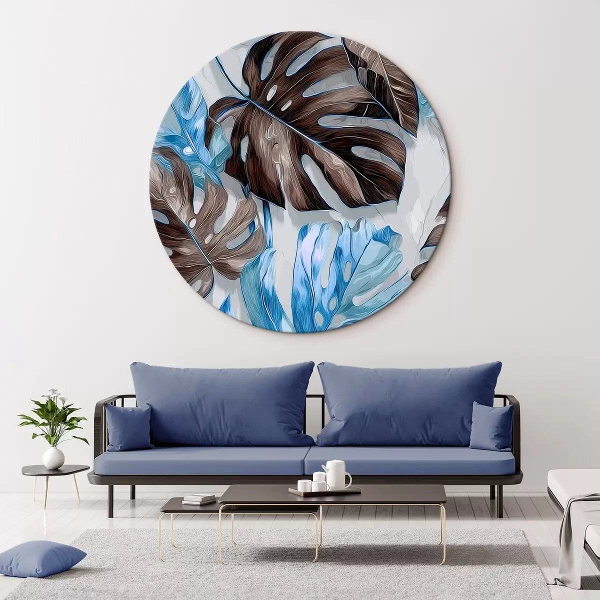 Кругла картина листя r46472