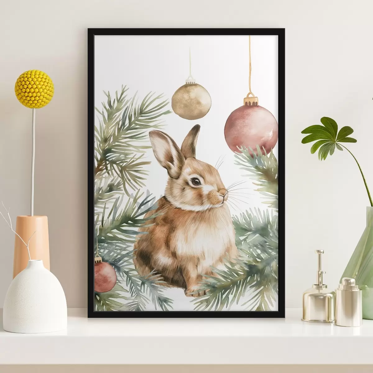 Постер Новорічний кролик f46603