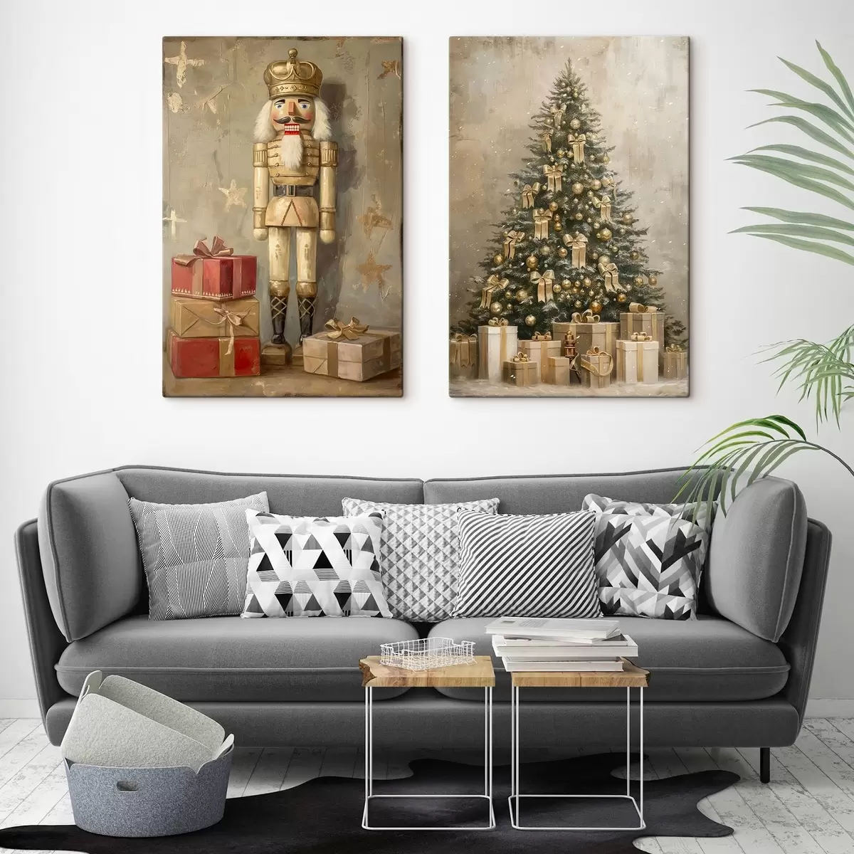 Картина Лускунчик і ялинка з подарунками m00957