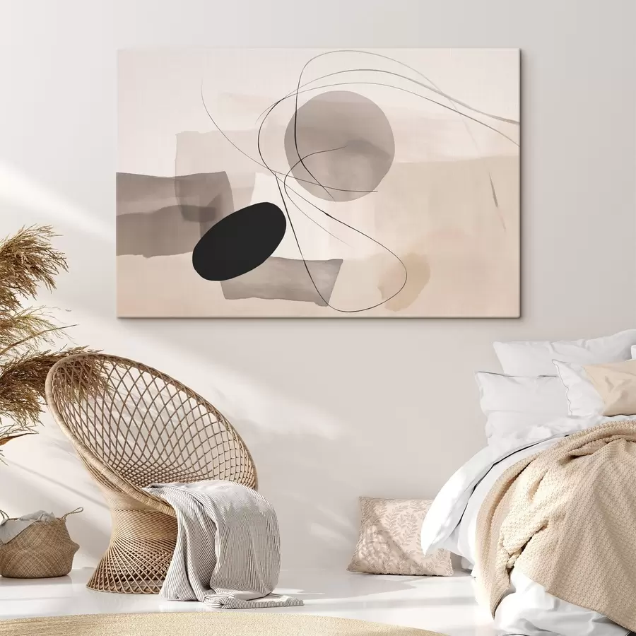 Картина Абстрактні форми з лініями s46455