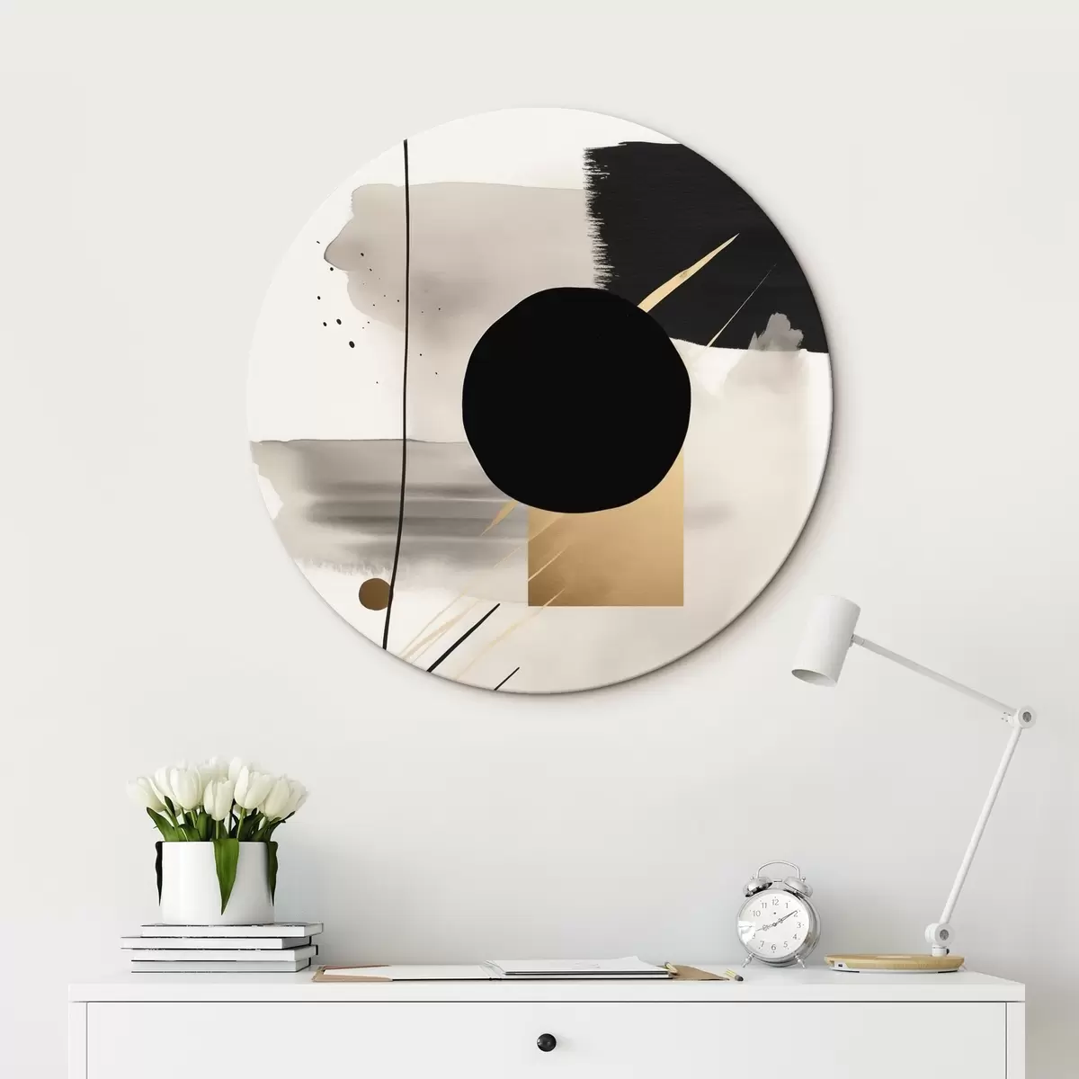 Кругла картина Абстракції з фігурами r46572