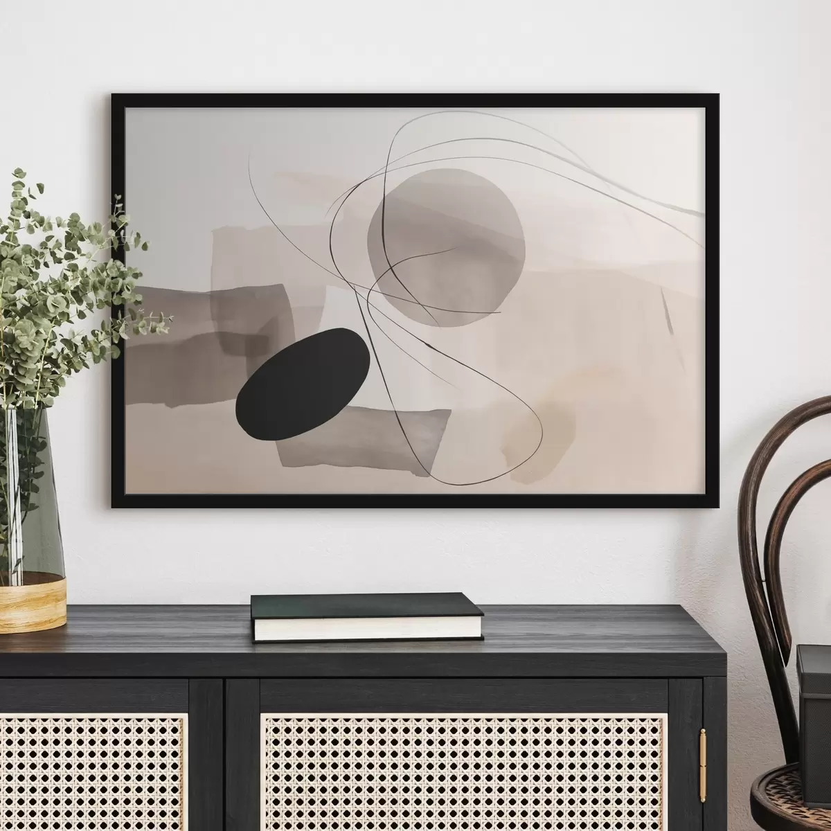 Постер Абстрактні форми з лініями f46455