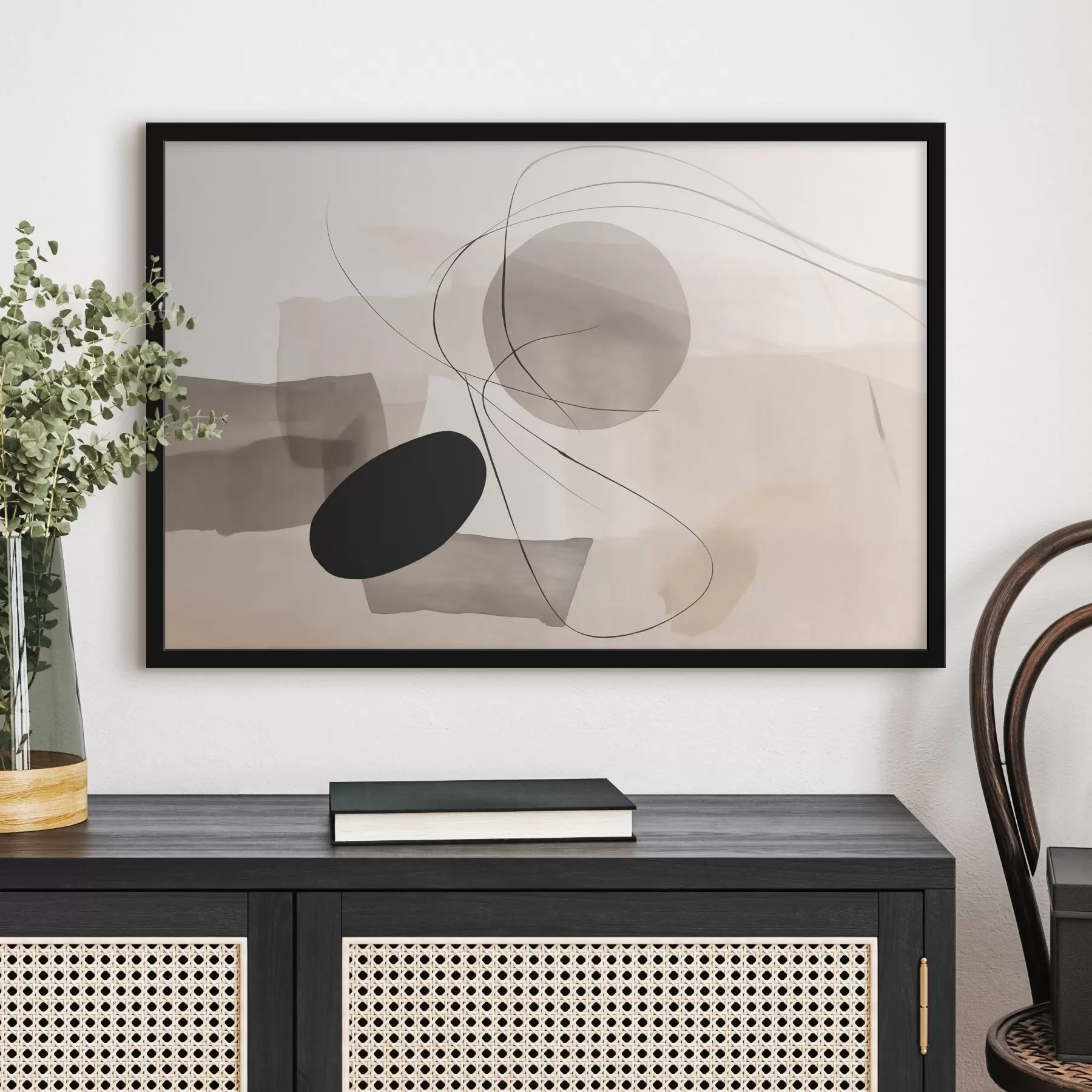 Картина Абстрактні форми з лініями f46455