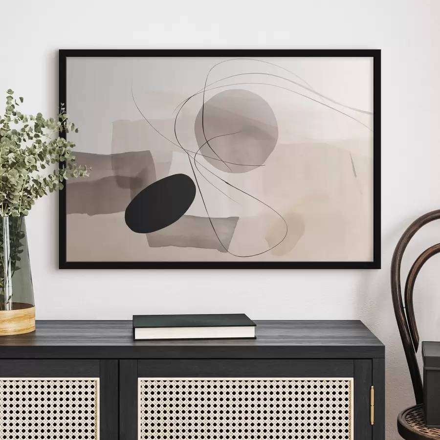 Картина Абстрактні форми з лініями f46455