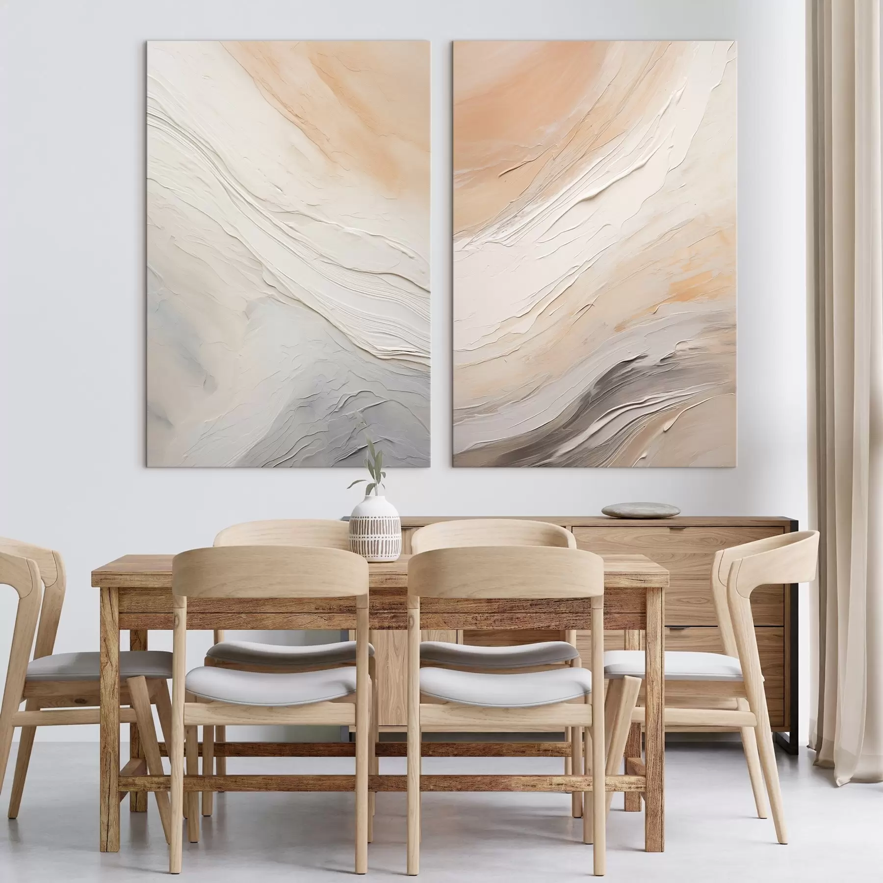 Картина Нейтральні штукатурні текстури з плавними рельєфними шарами m00971