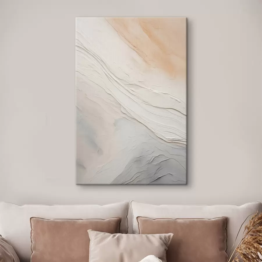Картина Текстурована штукатурка хвилястої форми в ніжних відтінках слонової кістки та піску s46510