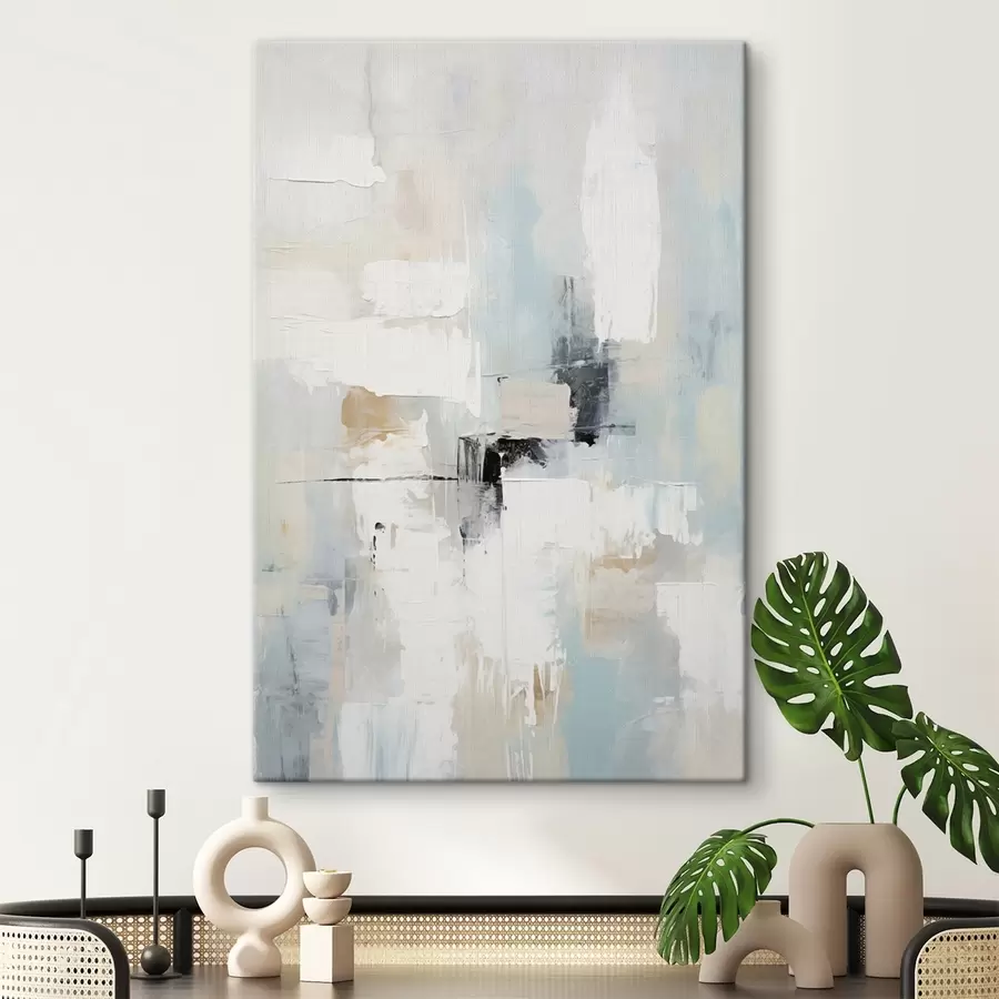 Картина Абстрактний малюнок у світлих тонах з чорним акцентом s46548