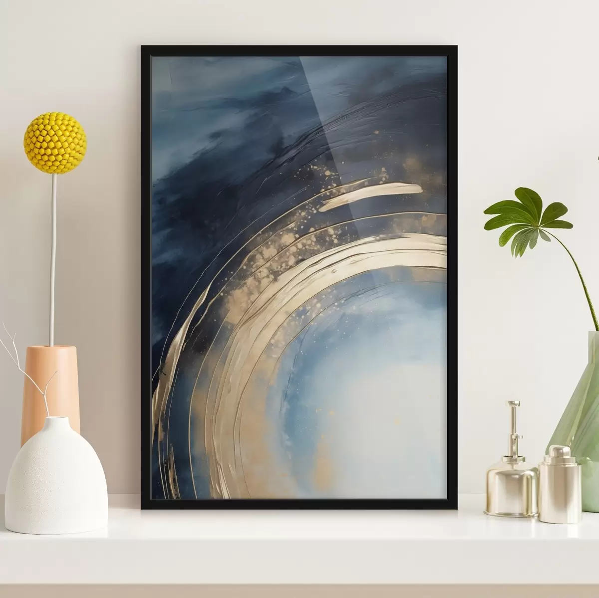 Постер Широке кільце з світлим центром і плямистою глазур'ю f46488