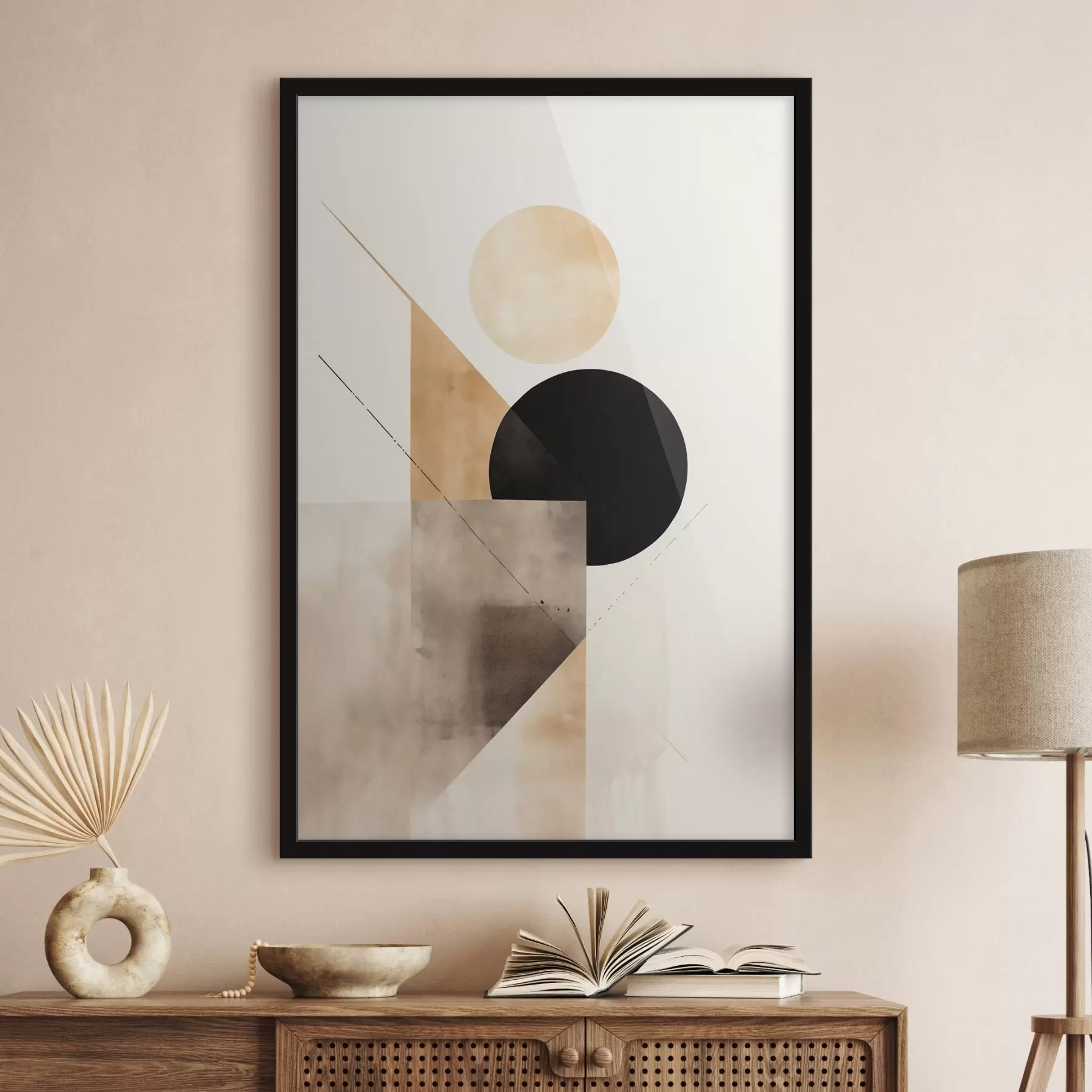 Картина Мінімальна композиція: коло, трикутник і площини f46532