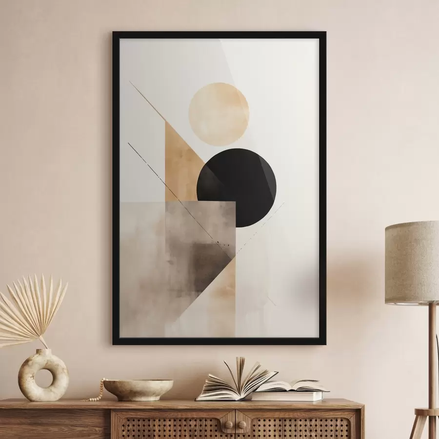 Картина Мінімальна композиція: коло, трикутник і площини f46532