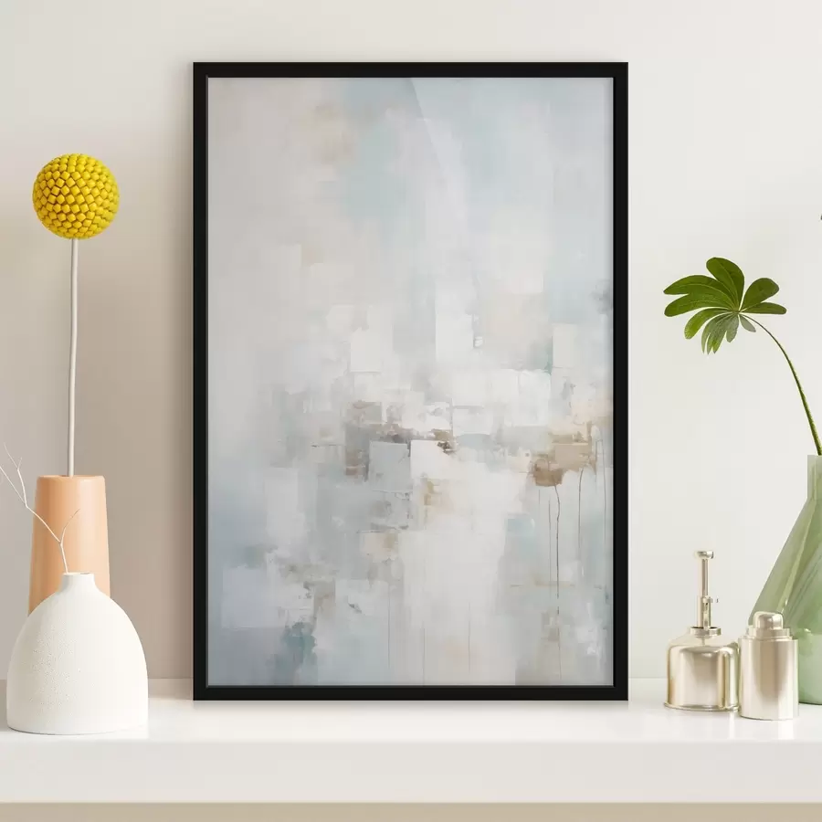 Картина Світлі пастельні блоки: синій, бежевий, білий f46546