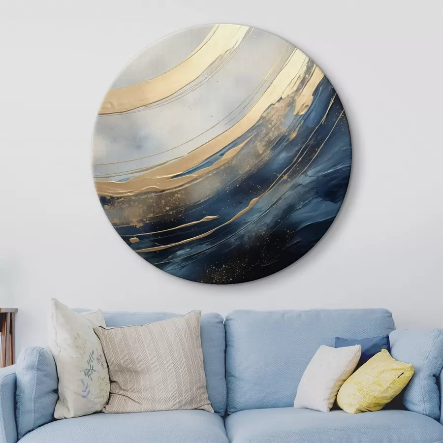 Картина Широкі світлові дуги на темно-синьому тлі r46487