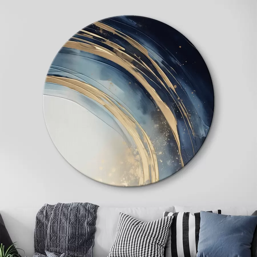 Картина Вузькі шаруваті кільця над блідим горизонтом r46489