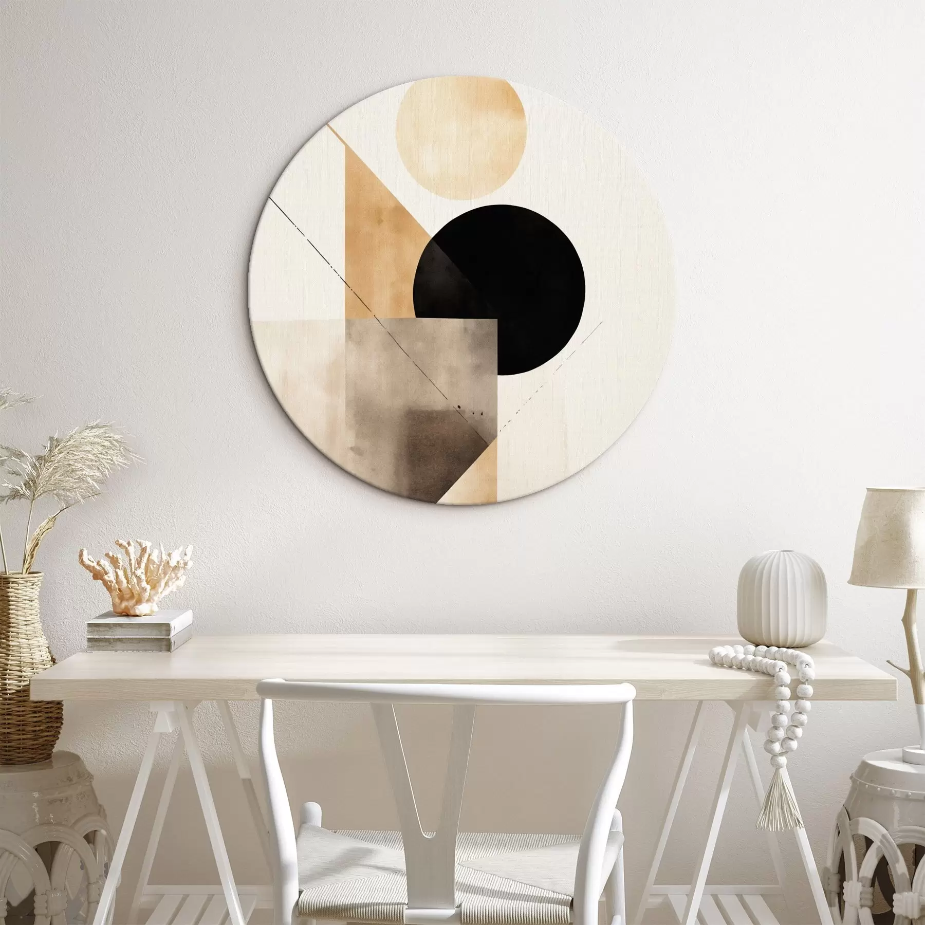 Картина Мінімальна композиція: коло, трикутник і площини r46532