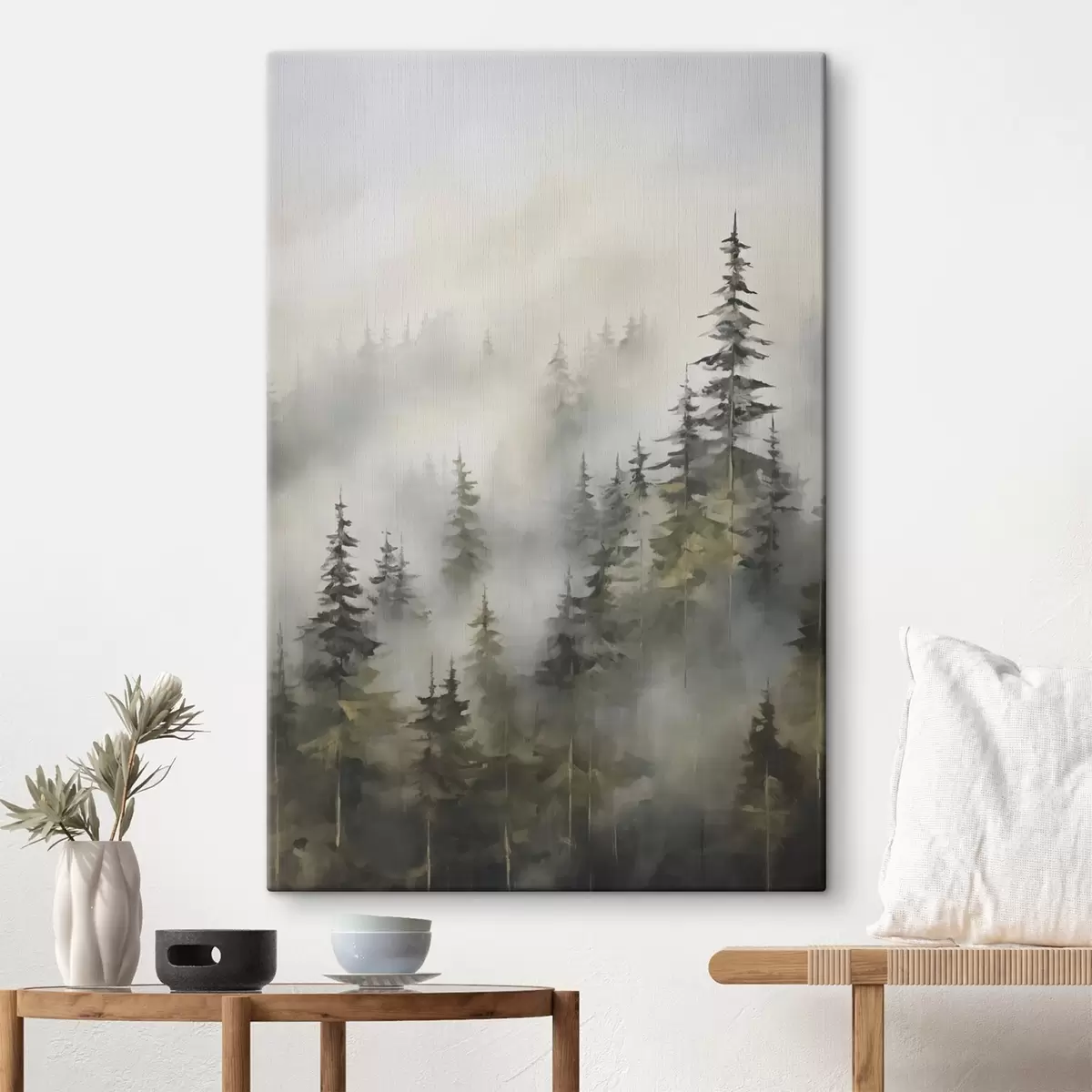 Картина Ліс у тумані імітація живопису s46671