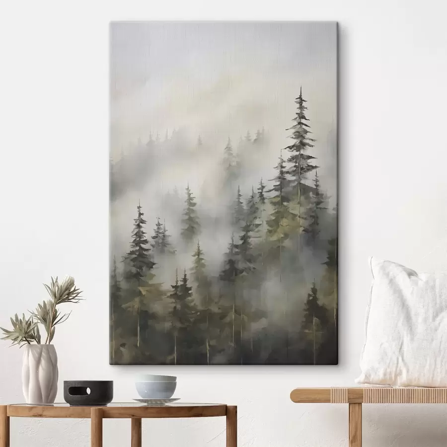 Картина Ліс у тумані імітація живопису s46671