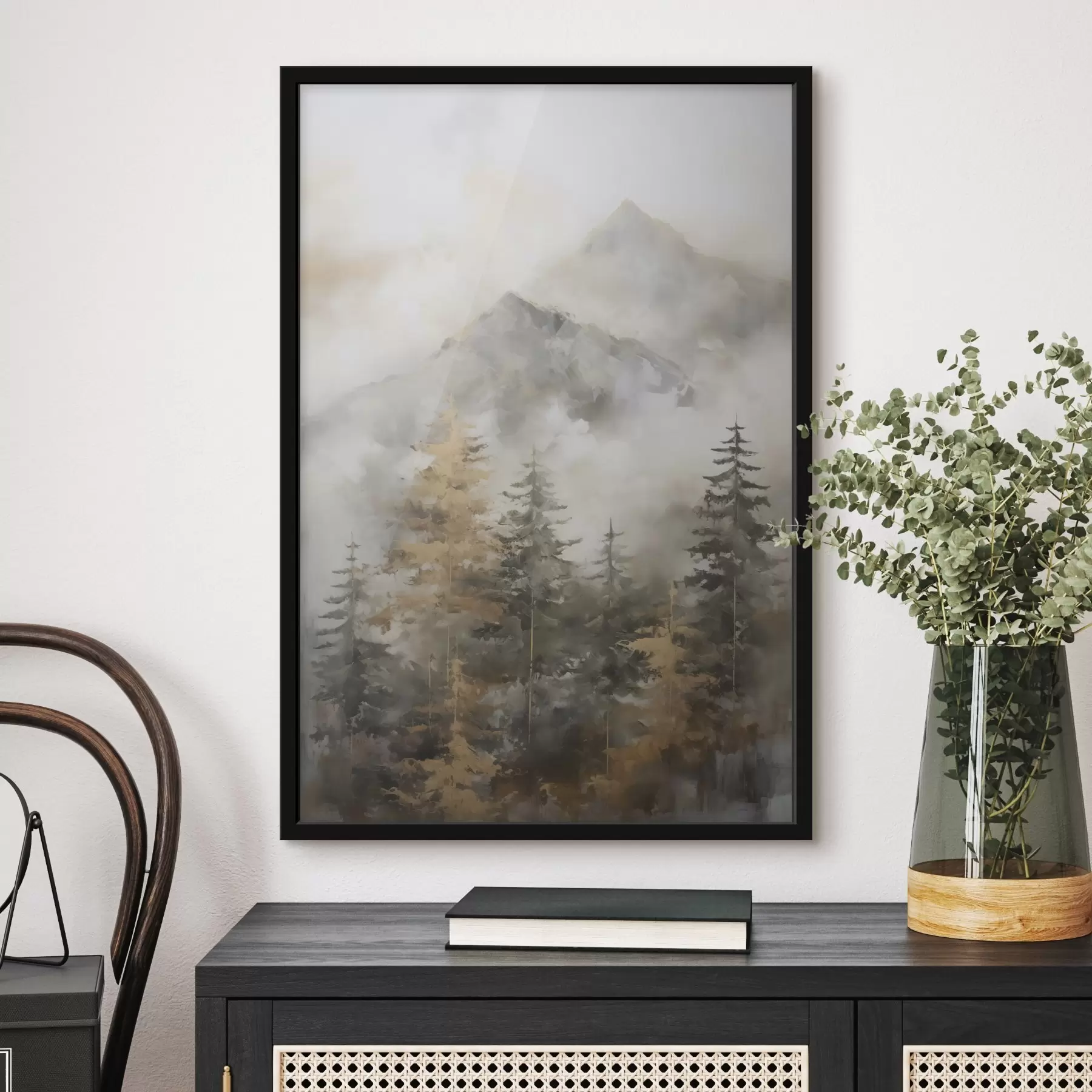 Картина Ліс на тлі гір імітація живопису f46670