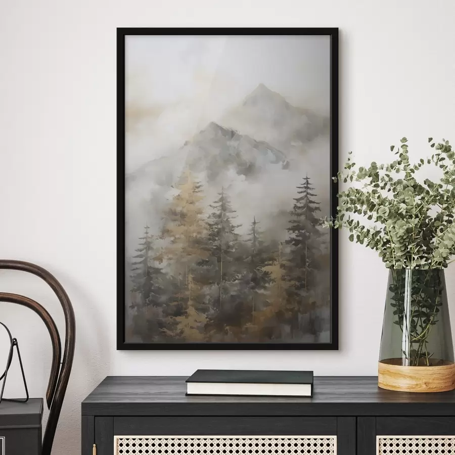 Картина Ліс на тлі гір імітація живопису f46670