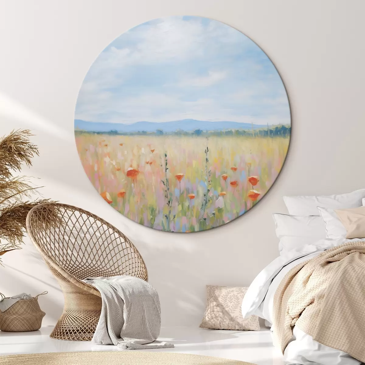 Кругла картина Польове імітаційне малювання r46715