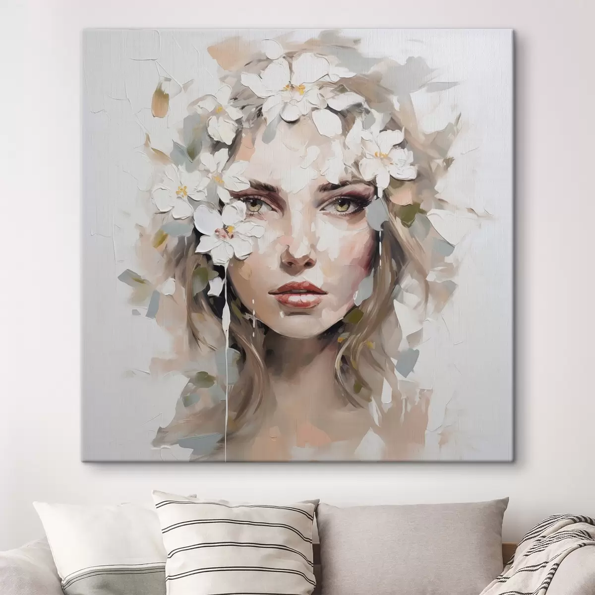 Картина Абстрактний портрет з імітацією живопису s46749