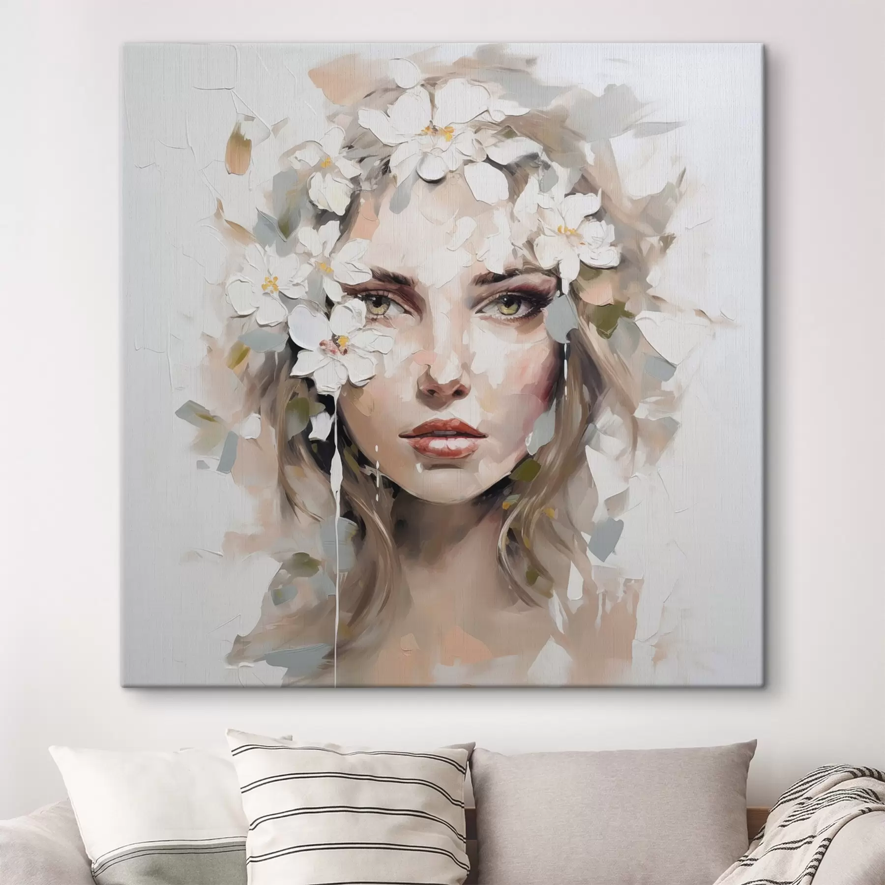 Картина Абстрактний портрет з імітацією живопису s46749