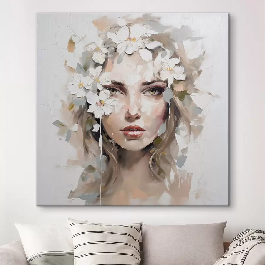 Картина Абстрактний портрет з імітацією живопису s46749