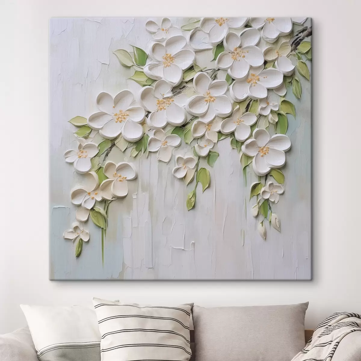 Картина Абстрактні квіти, імітація живопису s46755