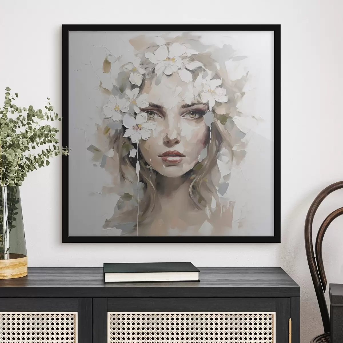 Постер Абстрактний портрет з імітацією живопису f46749