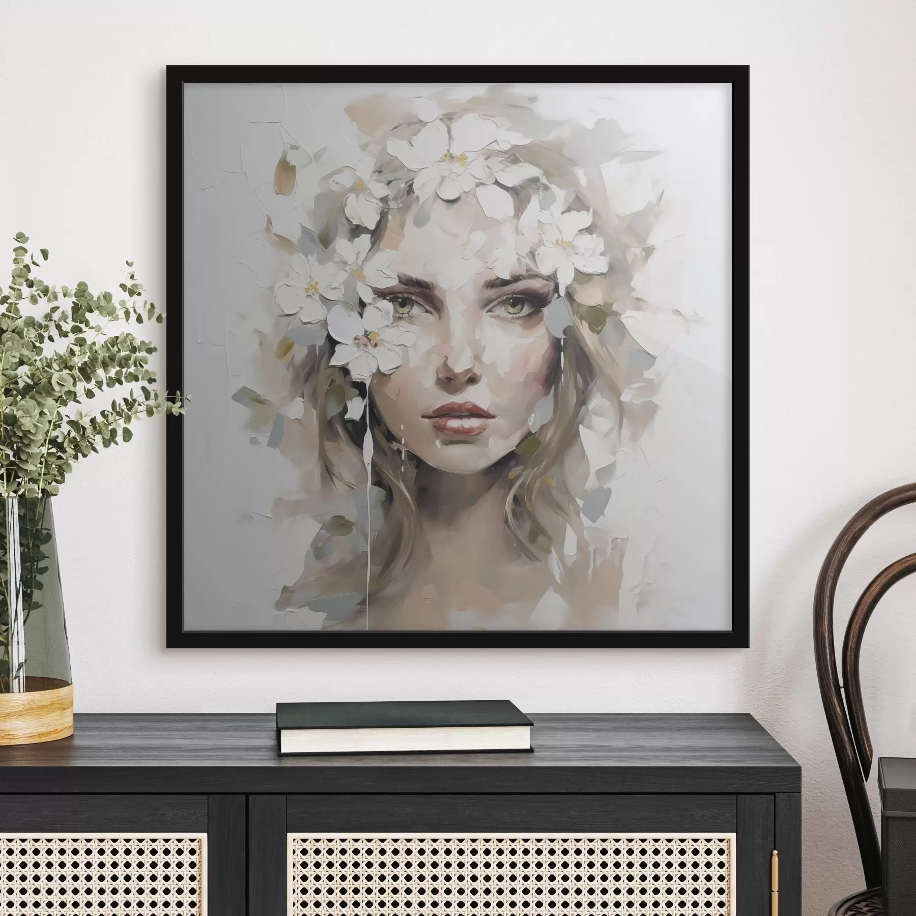 Картина Абстрактний портрет з імітацією живопису f46749