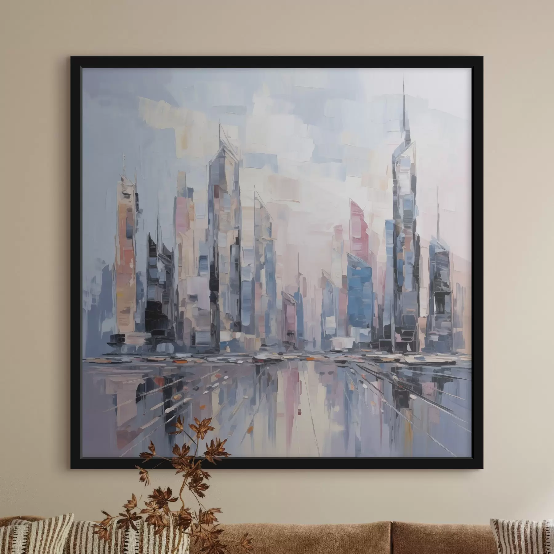 Картина Абстрактна міська імітація живопису f46752