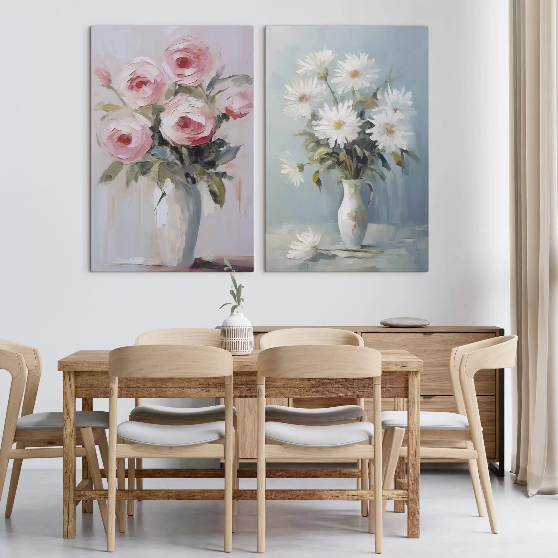 Картина Квіти у вазі, імітація картини m01027