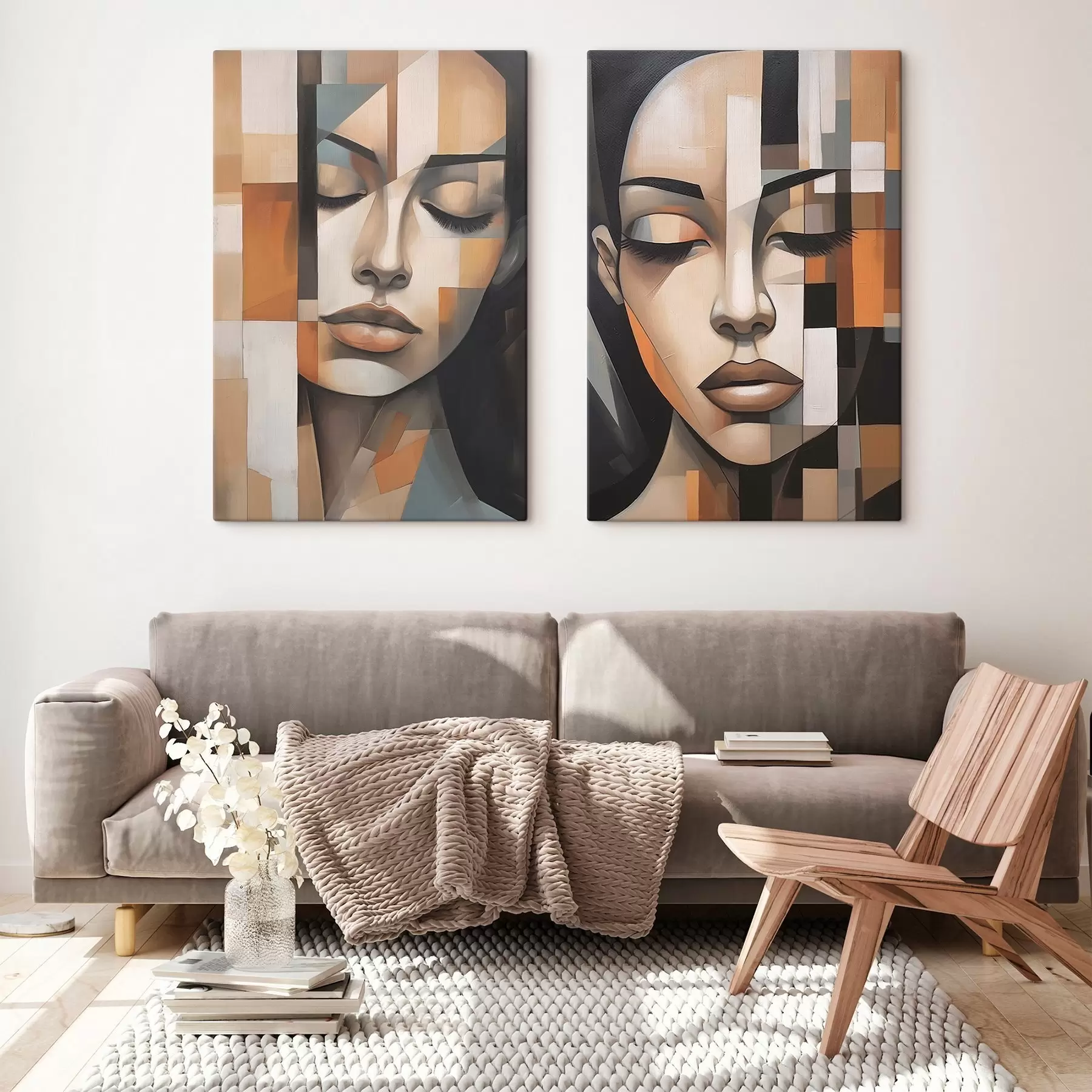 Картина Кубістичний портрет жінки m01023