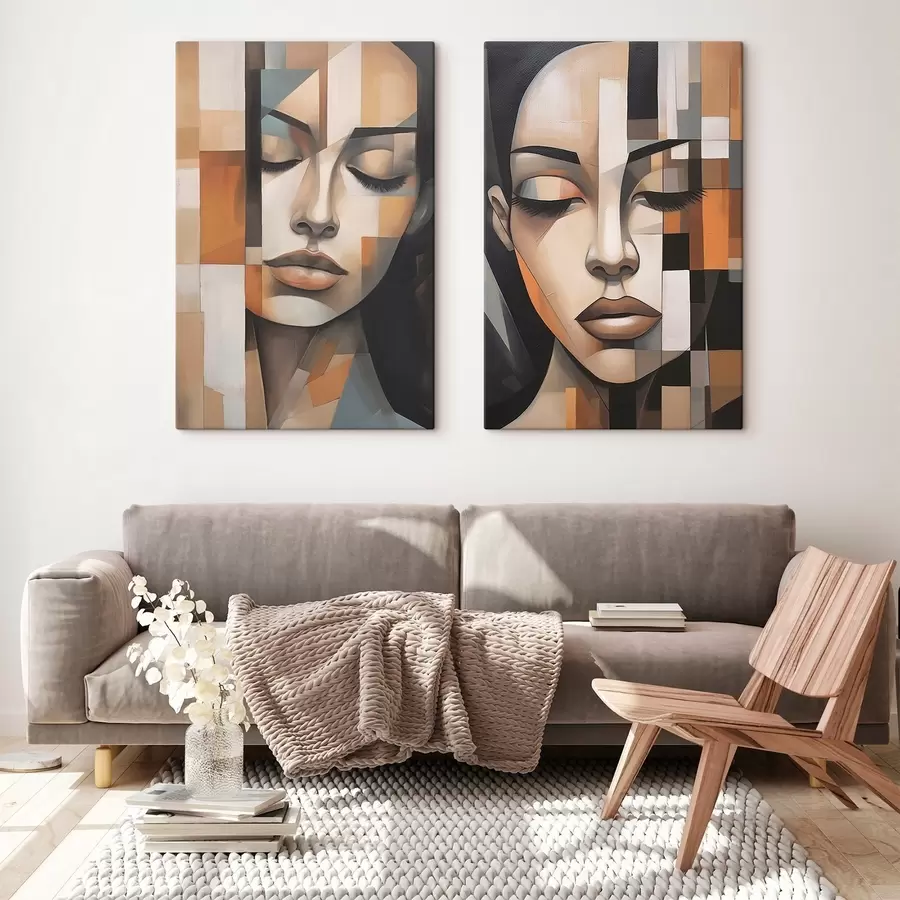 Картина Кубістичний портрет жінки m01023