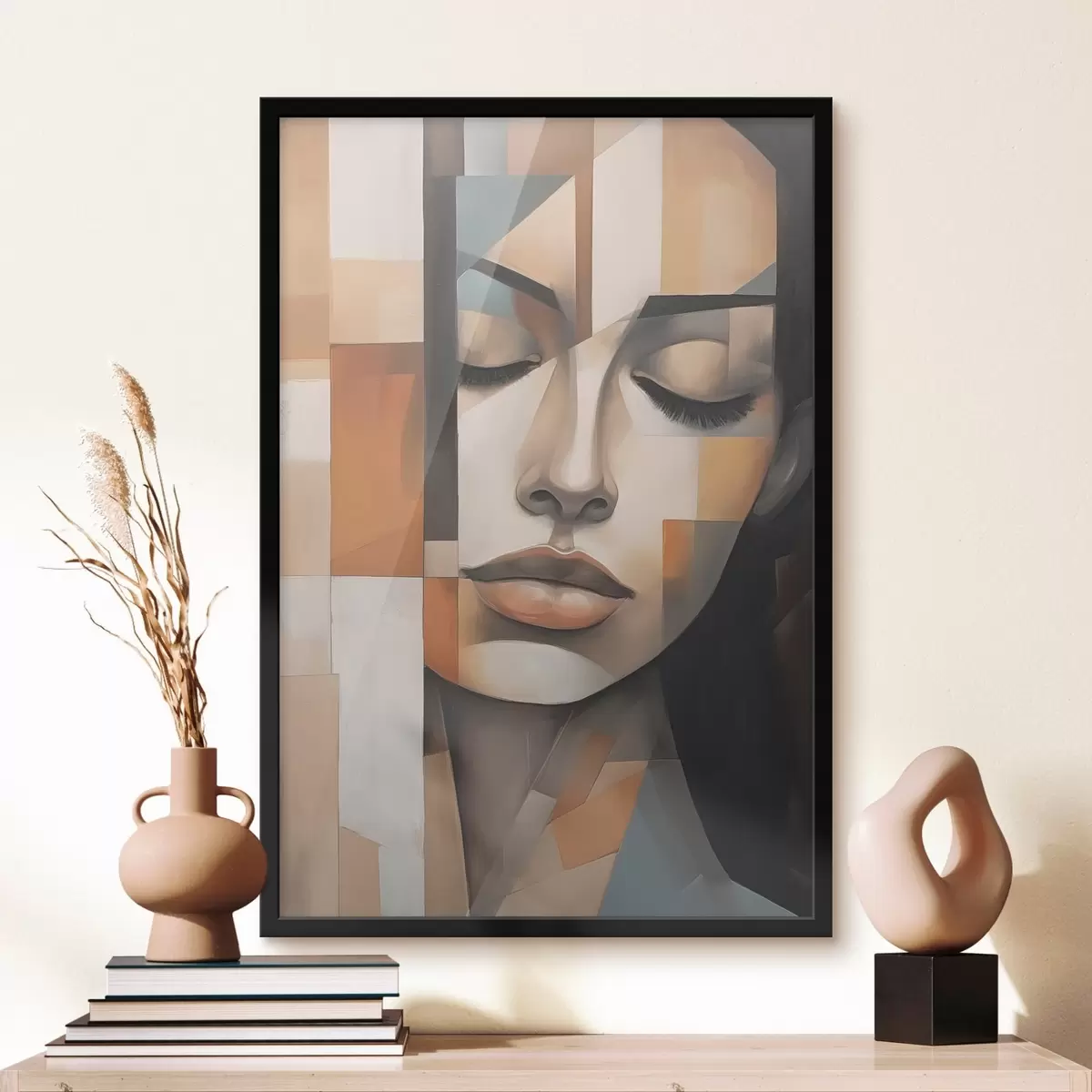 Постер Кубістичний жіночий портрет f46730