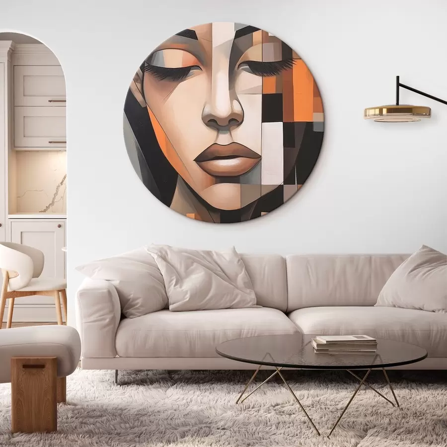 Картина Кубістичний жіночий портрет r46731